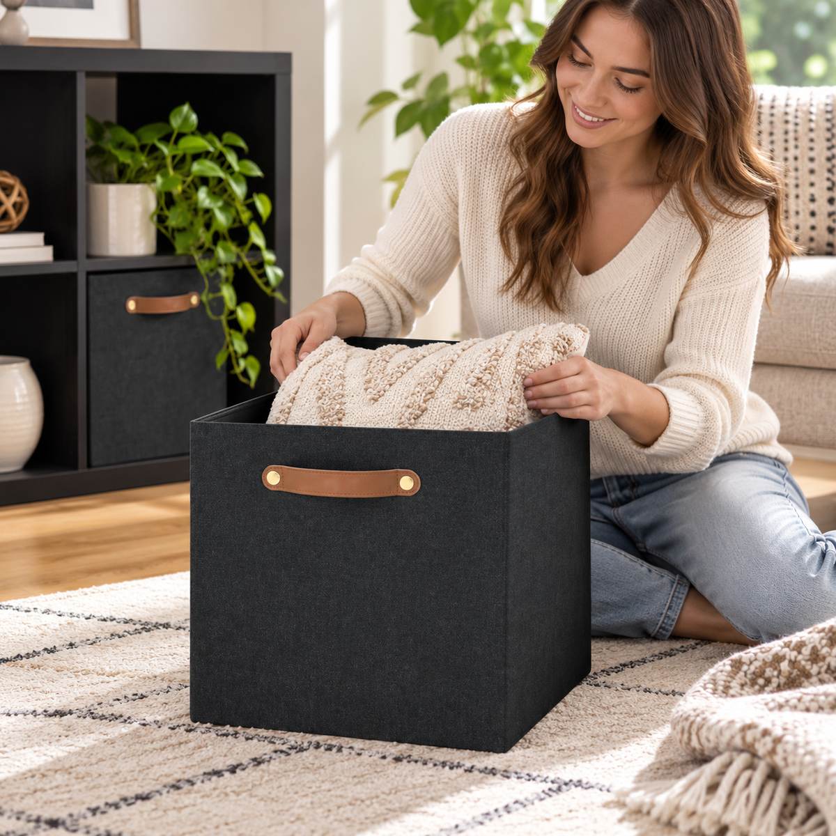 Fabric Cube Storage Bins – 2 Pack