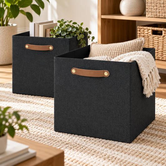 Fabric Cube Storage Bins – 2 Pack