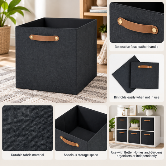 Fabric Cube Storage Bins – 2 Pack
