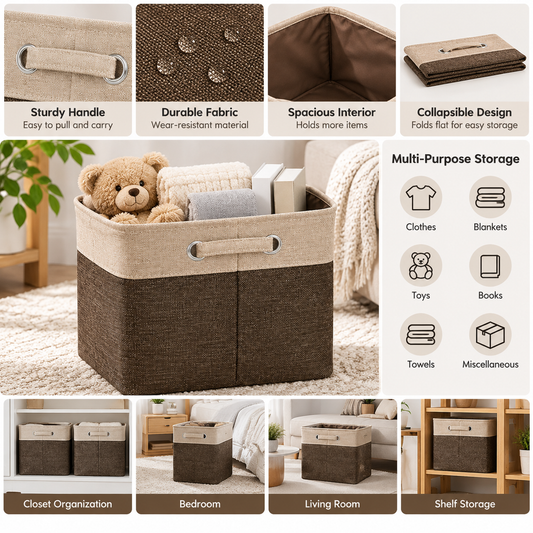 Collapsible Cubby Storage Bin