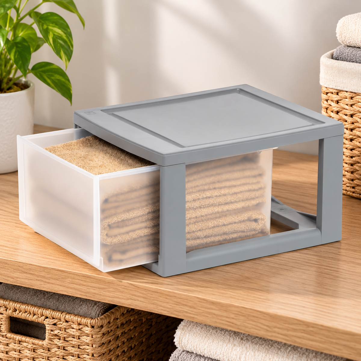Stackable Storage Drawers – 4 Pack