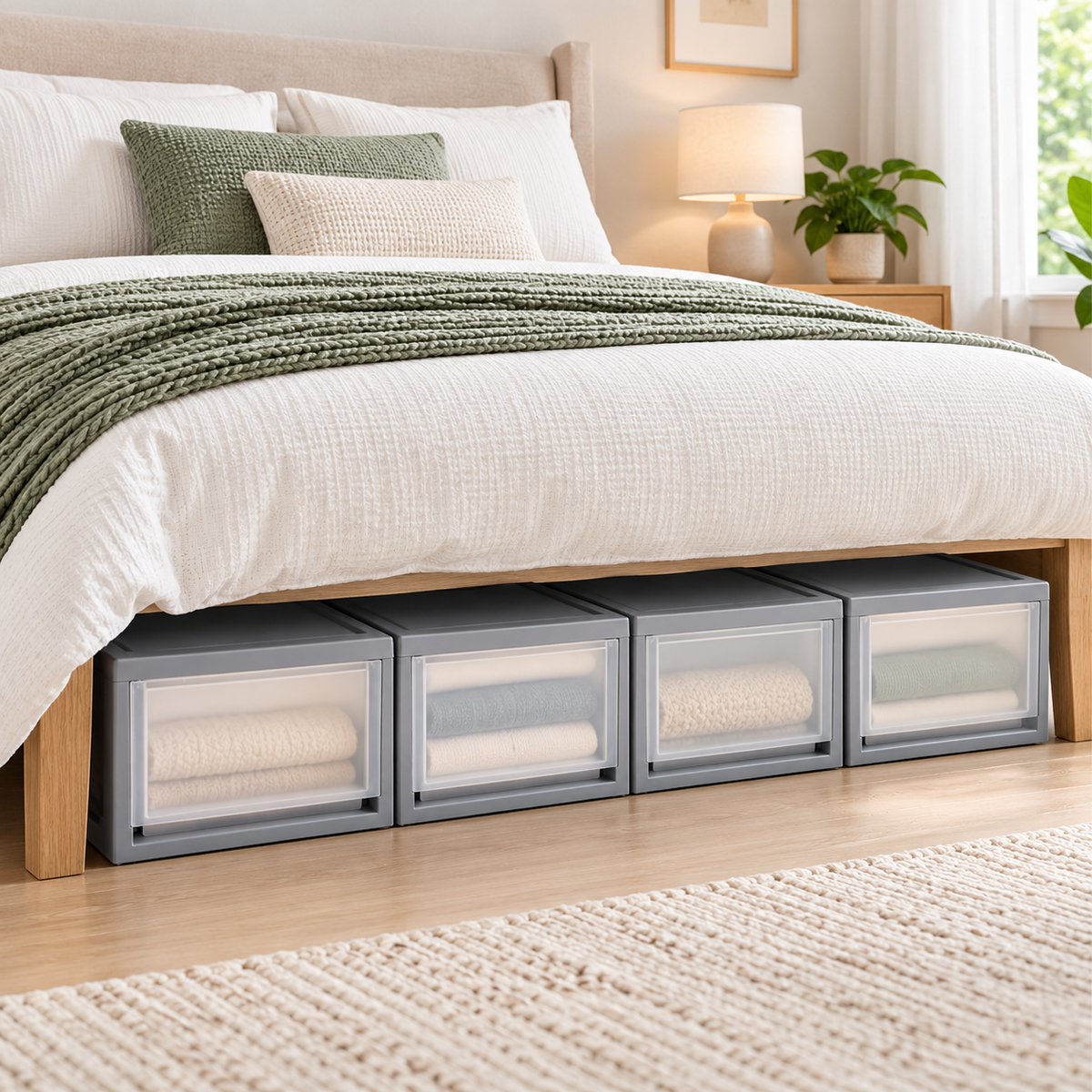 Stackable Storage Drawers – 4 Pack