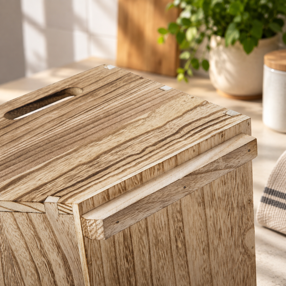 Natural Wood Storage Bins – 2 Pack